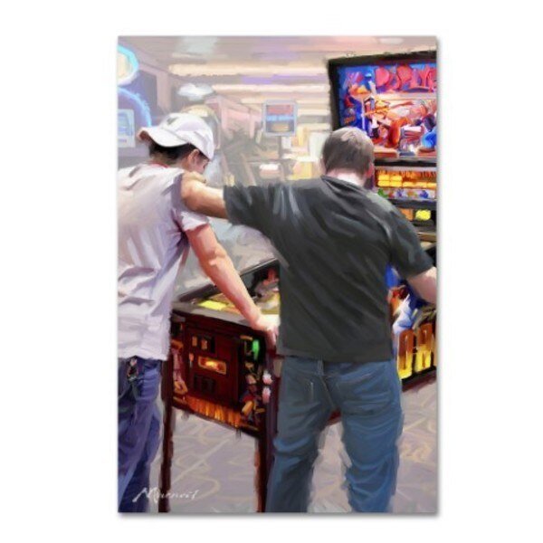 The Macneil Studio 'Pinball' Canvas Art, 16x24, Trademark Fine Art, Mfr#: ALI09648-C1624GG